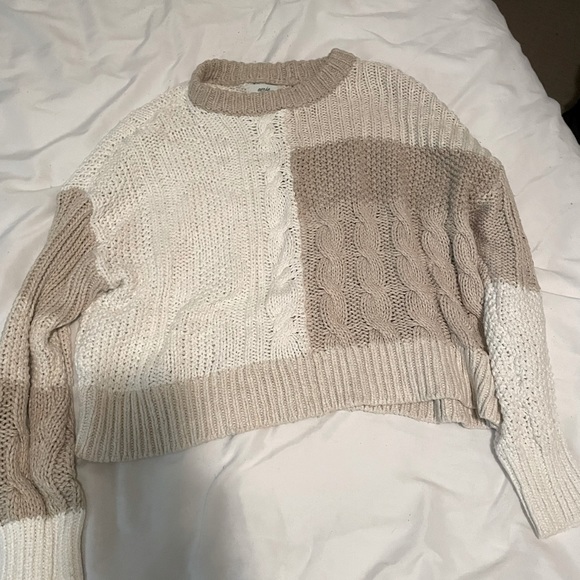 Aerie white and cream crop sweater - Picture 1 of 2